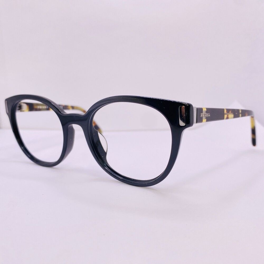 Prada Eyeglasses Sunglasses Frames VPR 06T-F 1AB-1O1 52 [] 20 135 Black Amber